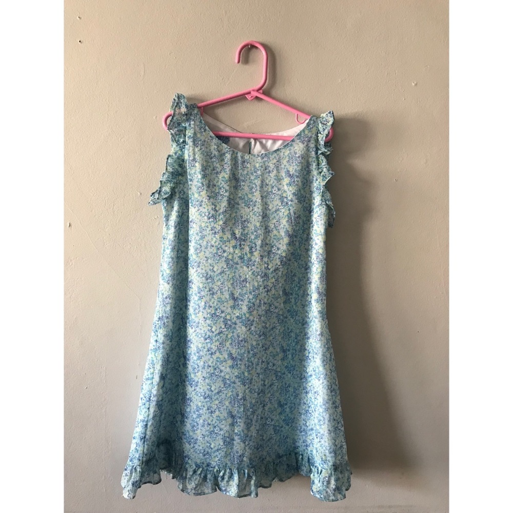 Luli & Me | Smocked Blue Floral Dress - Picture 1 of 5